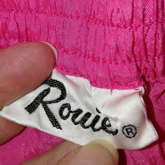 VINTAGE Y2K Bubble Pink Satin Light Silky High-rise Tapered Trouser Pants Small - Picture 9 of 14